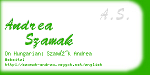 andrea szamak business card